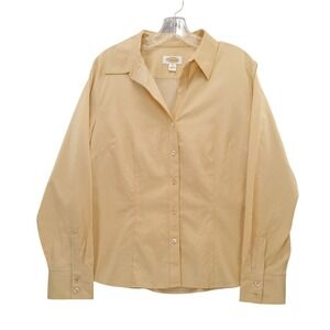 Talbots Striped Button Down Shirt‎ Career Office Cotton Top Size 12